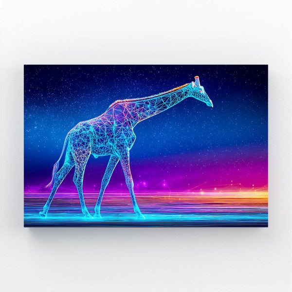 Blue Giraffe Wall Art