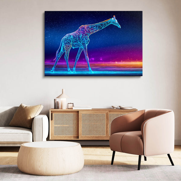 Blue Giraffe Wall Art