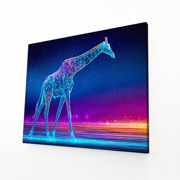 Blue Giraffe Wall Art