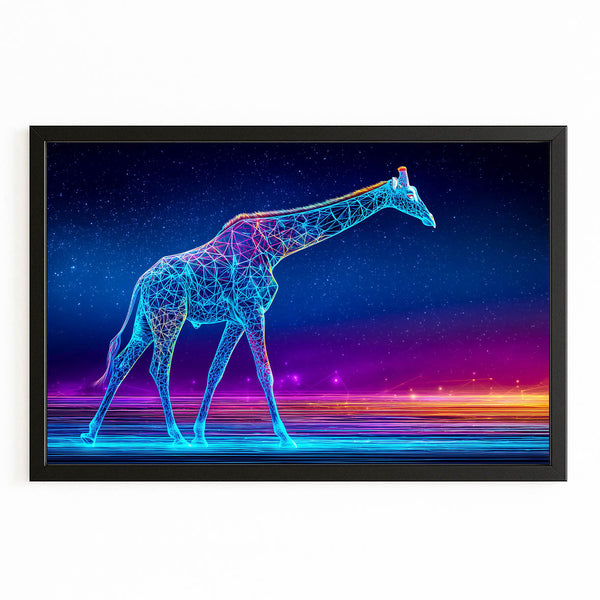 Blue Giraffe Wall Art