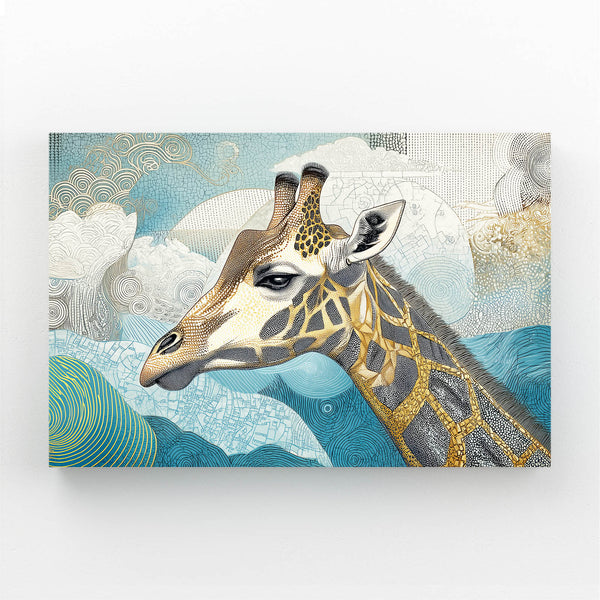 Blue Giraffe Wall Decor