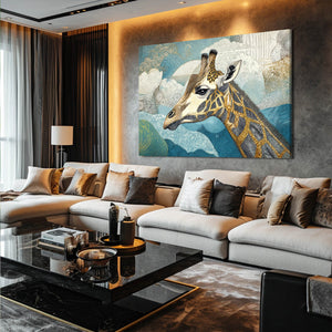 Blue Giraffe Wall Decor