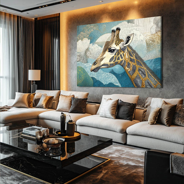 Blue Giraffe Wall Decor