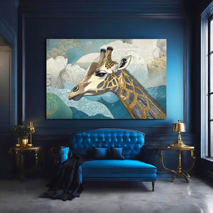 Blue Giraffe Wall Decor