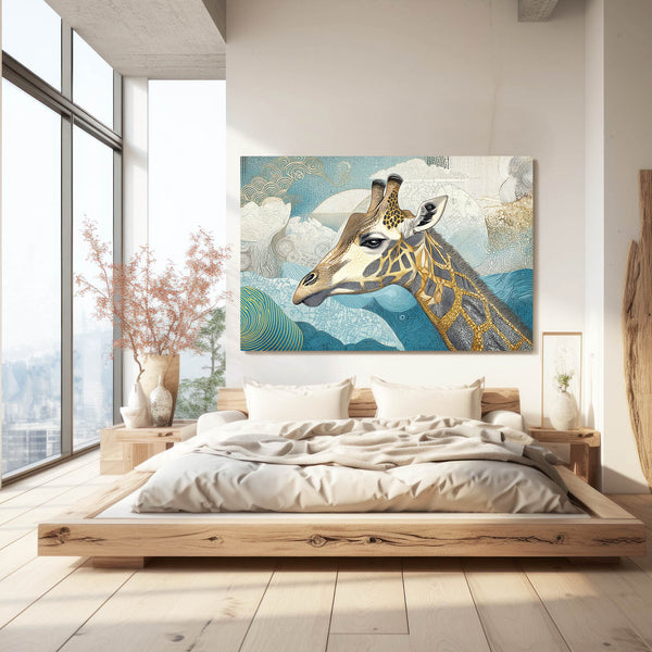 Blue Giraffe Wall Decor