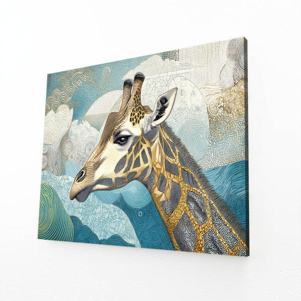 Blue Giraffe Wall Decor