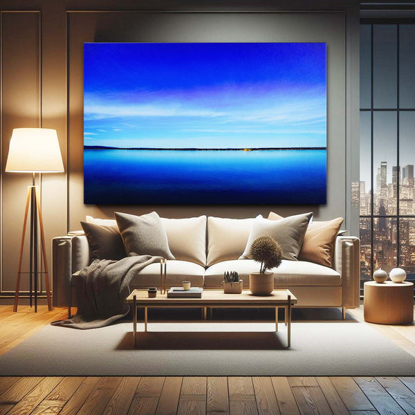 Blue Horizon Landscape Wall Art | MusaArtGallery™