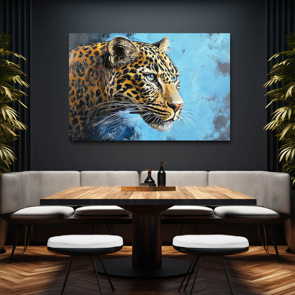Blue Leopard Wall Art