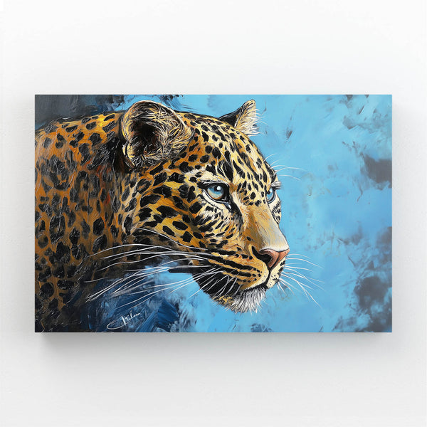 Blue Leopard Wall Art
