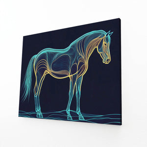 Blue Line Horse Art