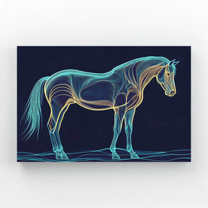 Blue Line Horse Art