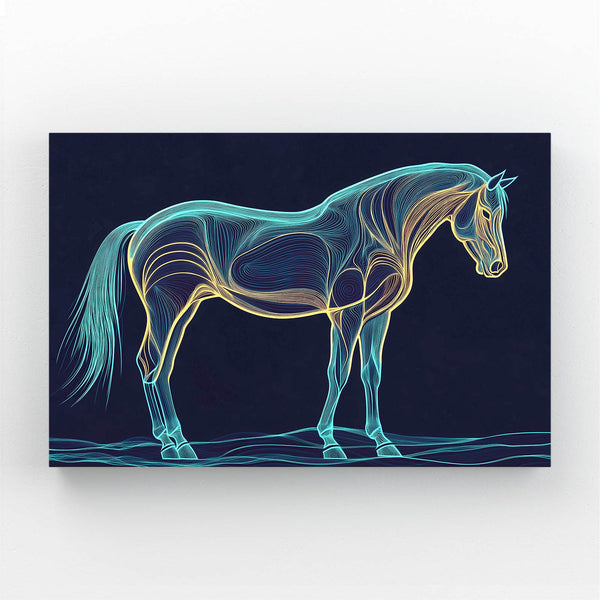 Blue Line Horse Art