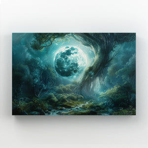 Blue Moon Canvas Art   | MusaArtGallery™