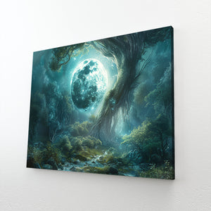 Blue Moon Canvas Art   | MusaArtGallery™