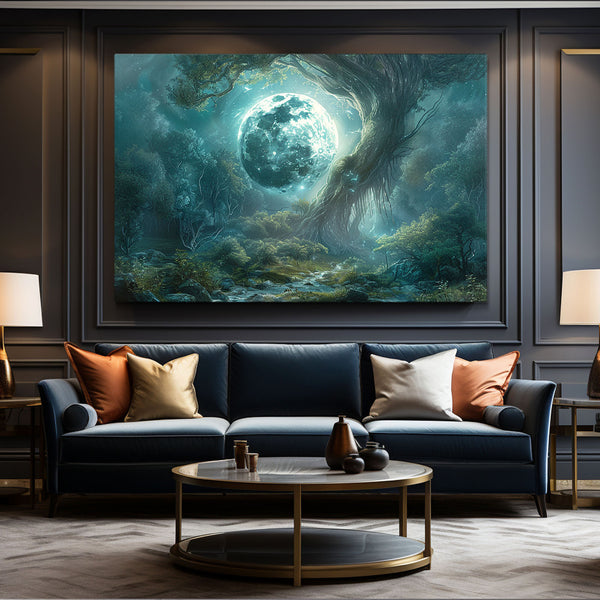 Blue Moon Canvas Art   | MusaArtGallery™