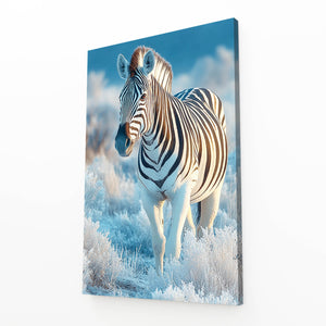 Blue Nature Zebra Wall Art