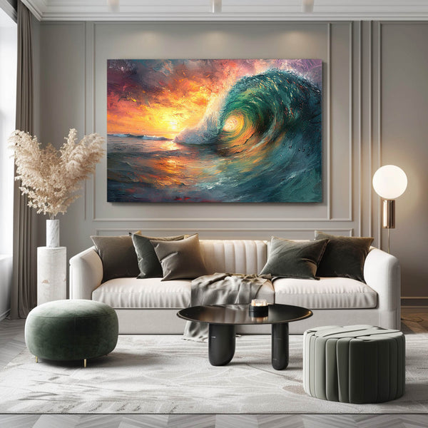 Blue Ocean Sunset Art | MusaArtGallery™