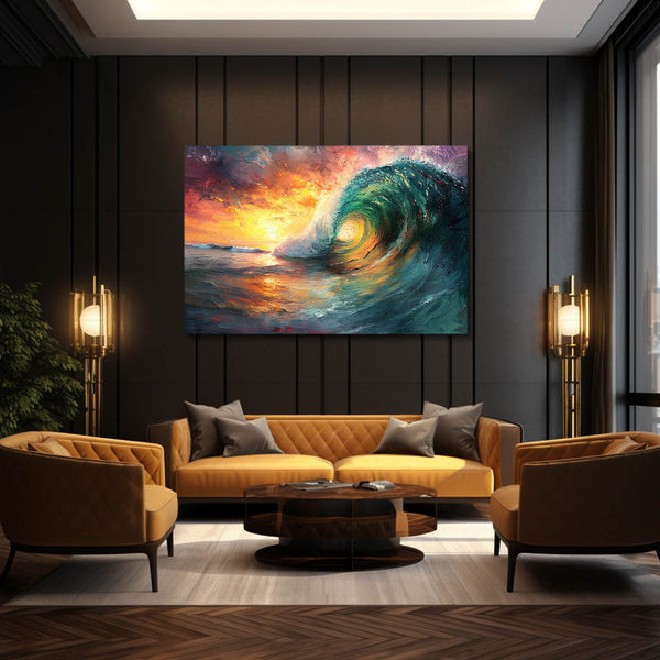 Blue Ocean Sunset Art | MusaArtGallery™