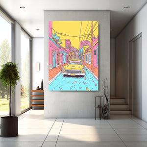Blue Pink Wall Art