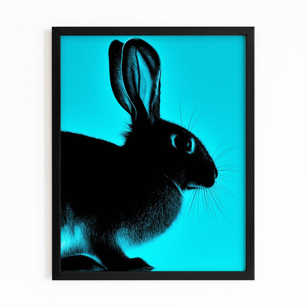 Blue Rabbit Wall Art