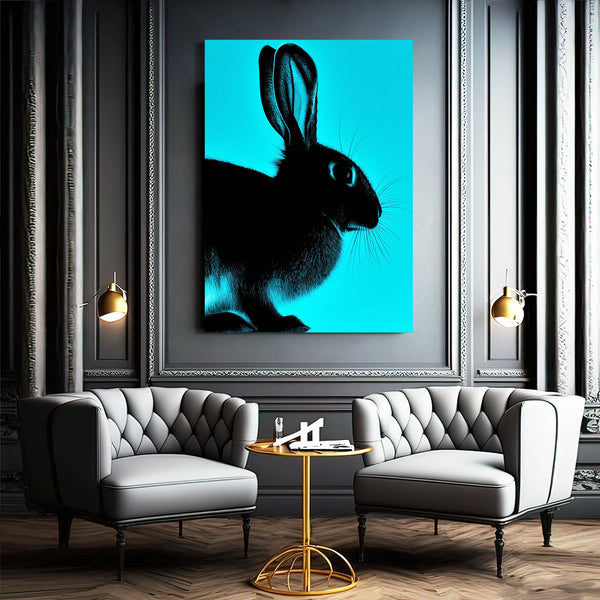 Blue Rabbit Wall Art