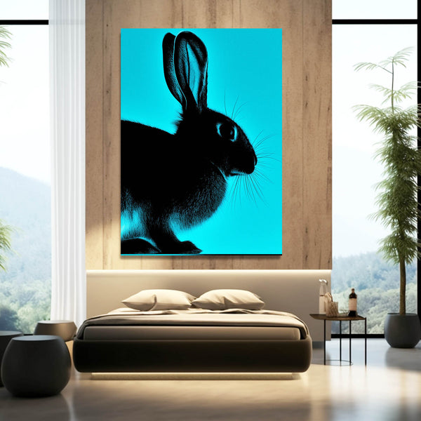 Blue Rabbit Wall Art