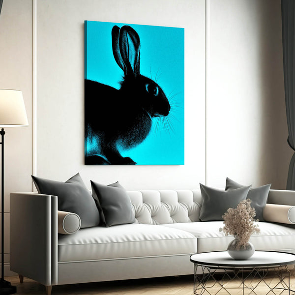 Blue Rabbit Wall Art