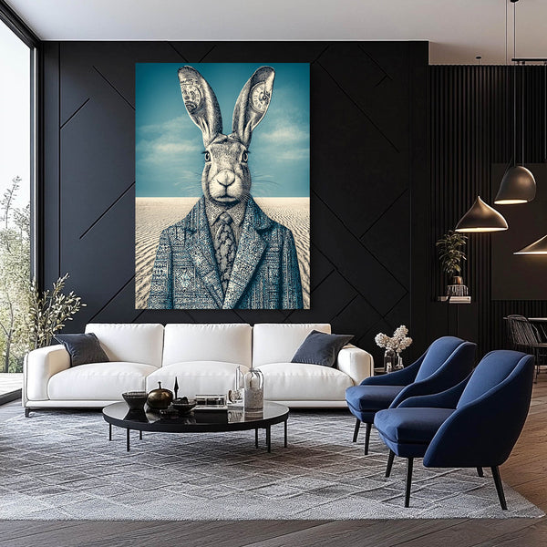 Blue  Rabbit Wall Decor