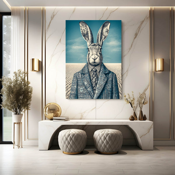 Blue  Rabbit Wall Decor