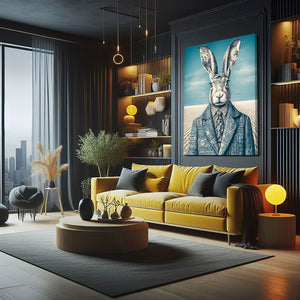 Blue  Rabbit Wall Decor