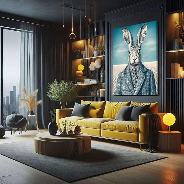 Blue  Rabbit Wall Decor