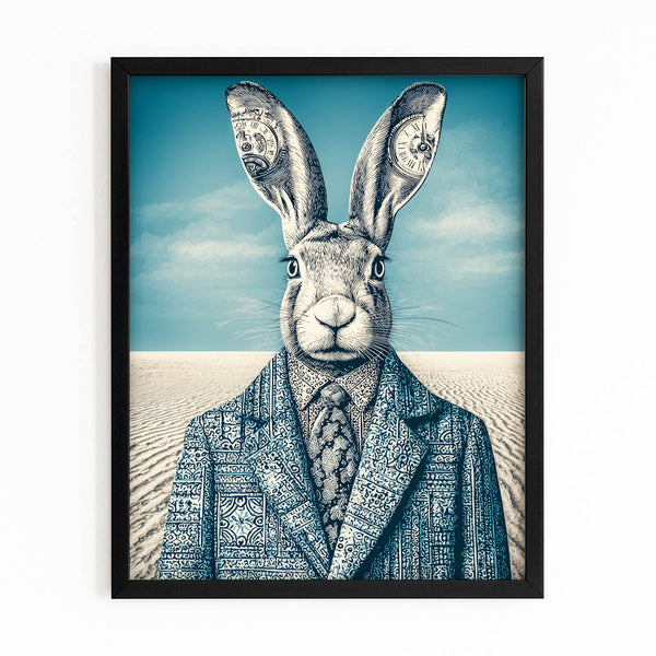 Blue  Rabbit Wall Decor