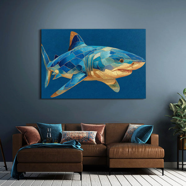 Blue Shark Wall Art