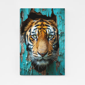 Blue Tiger Face Art | MusaArtGallery™