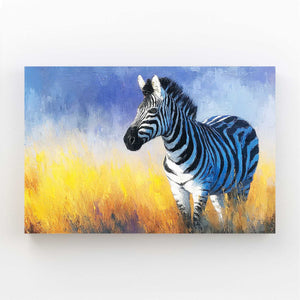 Blue Zebra Wall Art