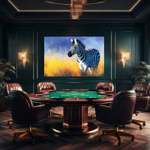 Blue Zebra Wall Art