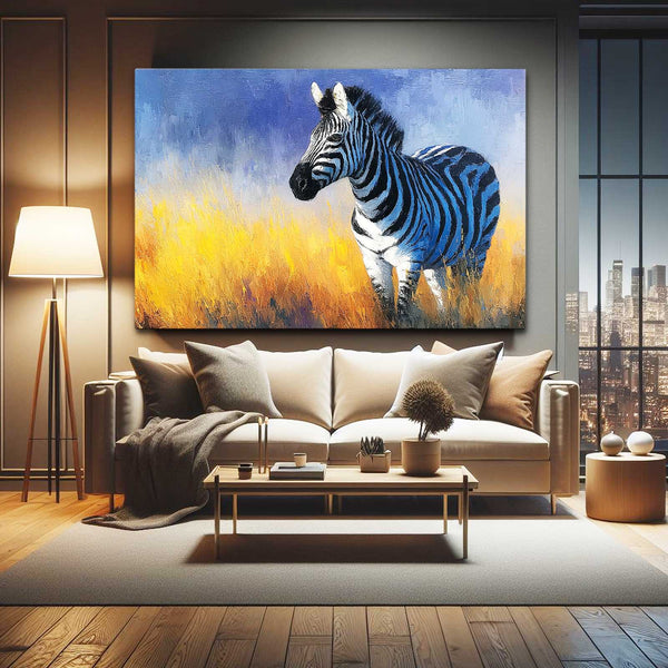Blue Zebra Wall Art