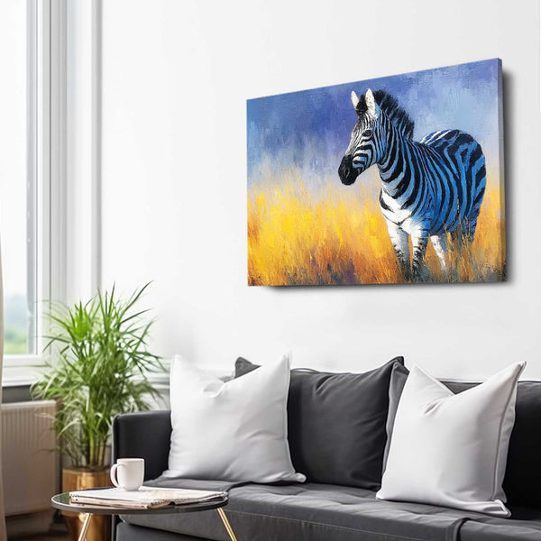 Blue Zebra Wall Art