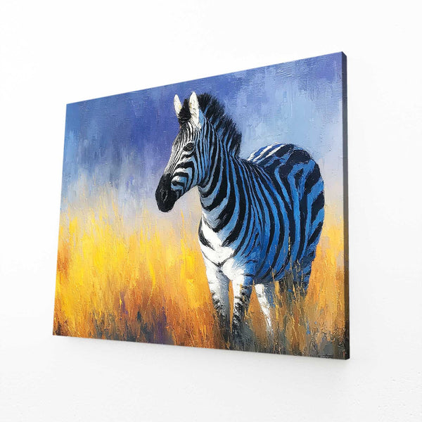 Blue Zebra Wall Art