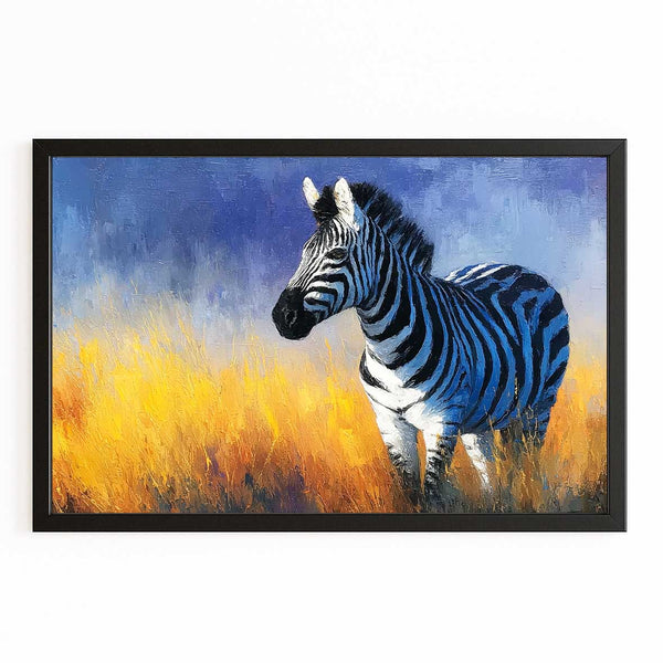 Blue Zebra Wall Art