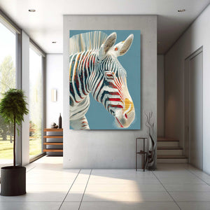 Blue Zebra Wall Decor