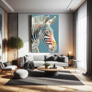Blue Zebra Wall Decor