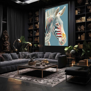 Blue Zebra Wall Decor