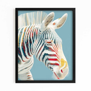 Blue Zebra Wall Decor