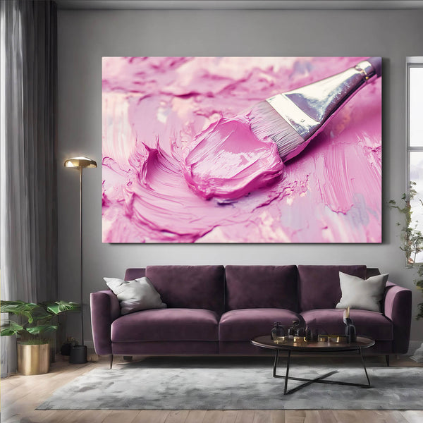 Blush Strokes Pink Abstract Art | MusaArtGallery™