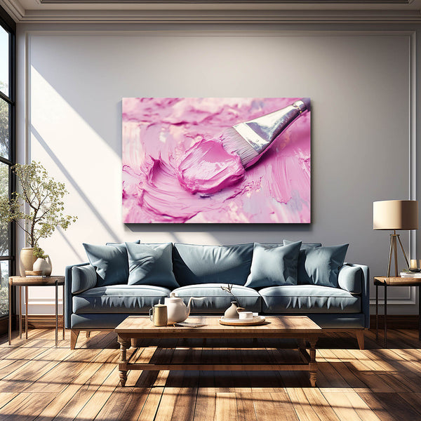 Blush Strokes Pink Abstract Art | MusaArtGallery™