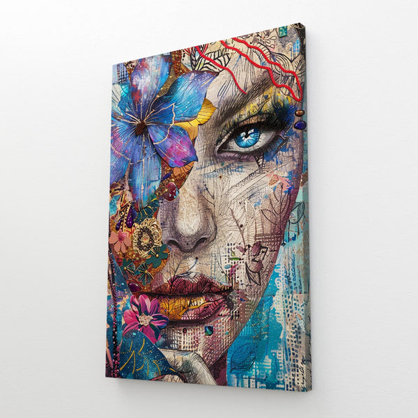 Boho Face and Flower Art | MusaArtGallery™