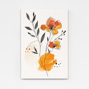 Boho Flower Art Canvas | MusaArtGallery™
