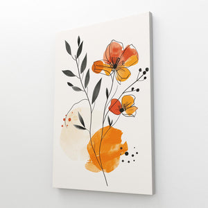 Boho Flower Art Canvas | MusaArtGallery™