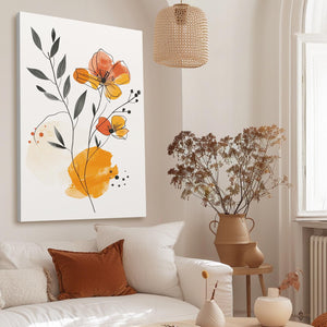 Boho Flower Art Canvas | MusaArtGallery™